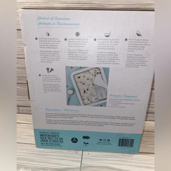 SWEET TOOTH FAIRY Ice Cream Tray Homemade 3 Piece Set New In Box - Picture 3 of 3